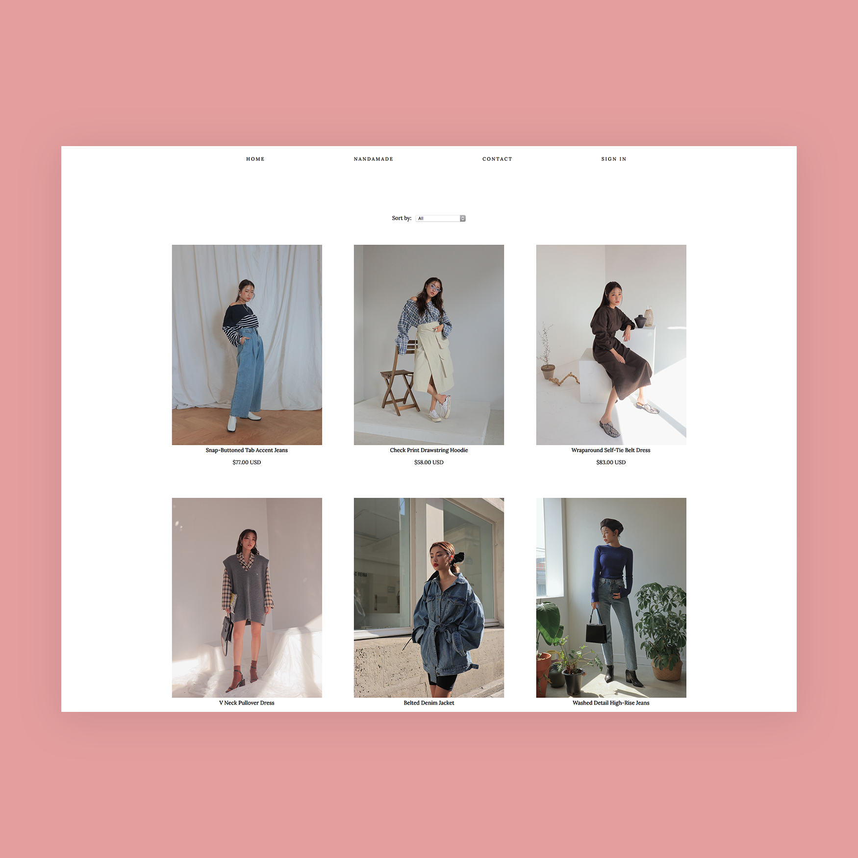 Nandamade eCommerce site